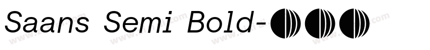 Saans Semi Bold字体转换